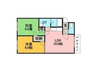 コスモハウスⅡの物件間取画像